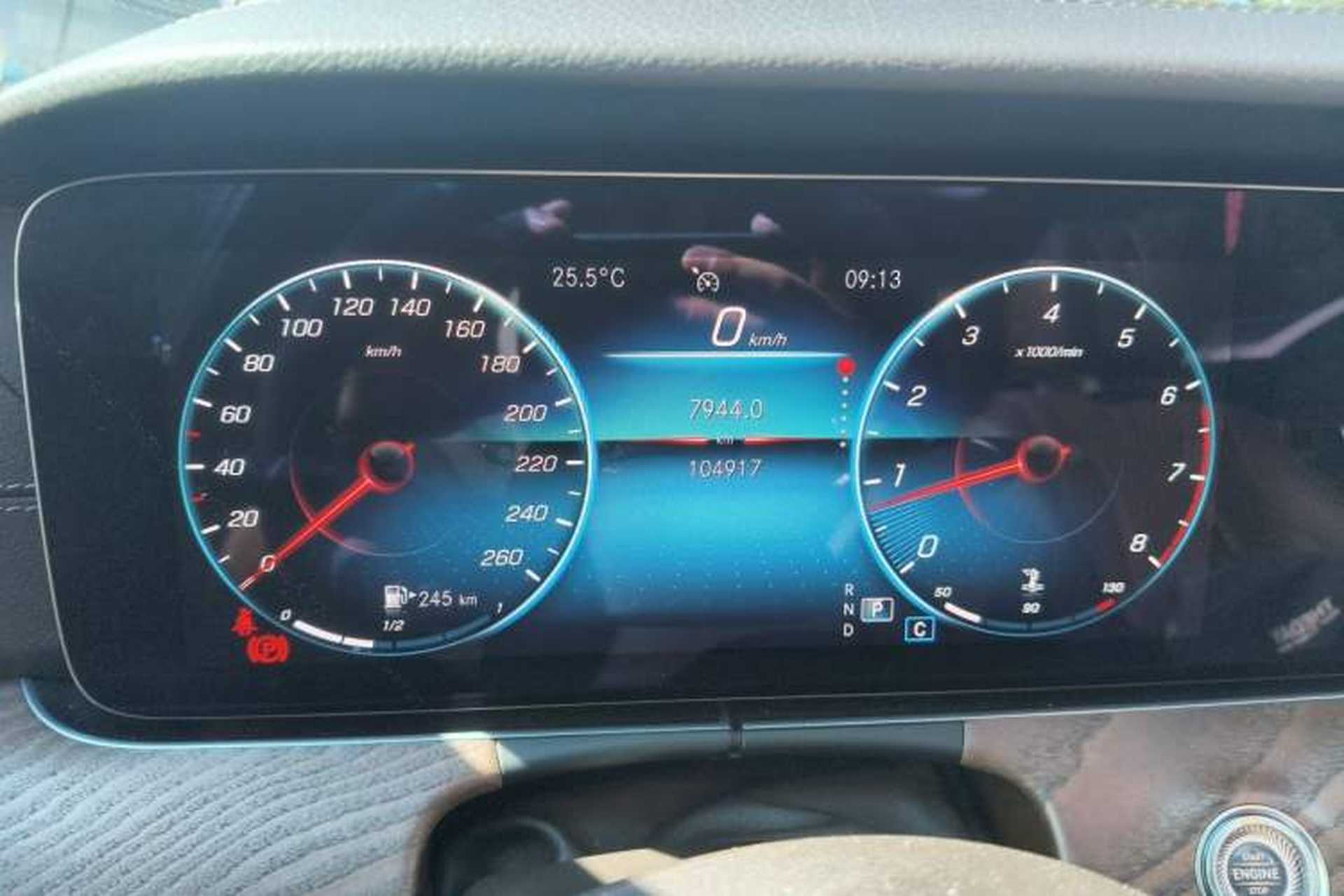 Used Mercedes-Benz E-Class 2021 Facelift E 260 L Odometer Close Up