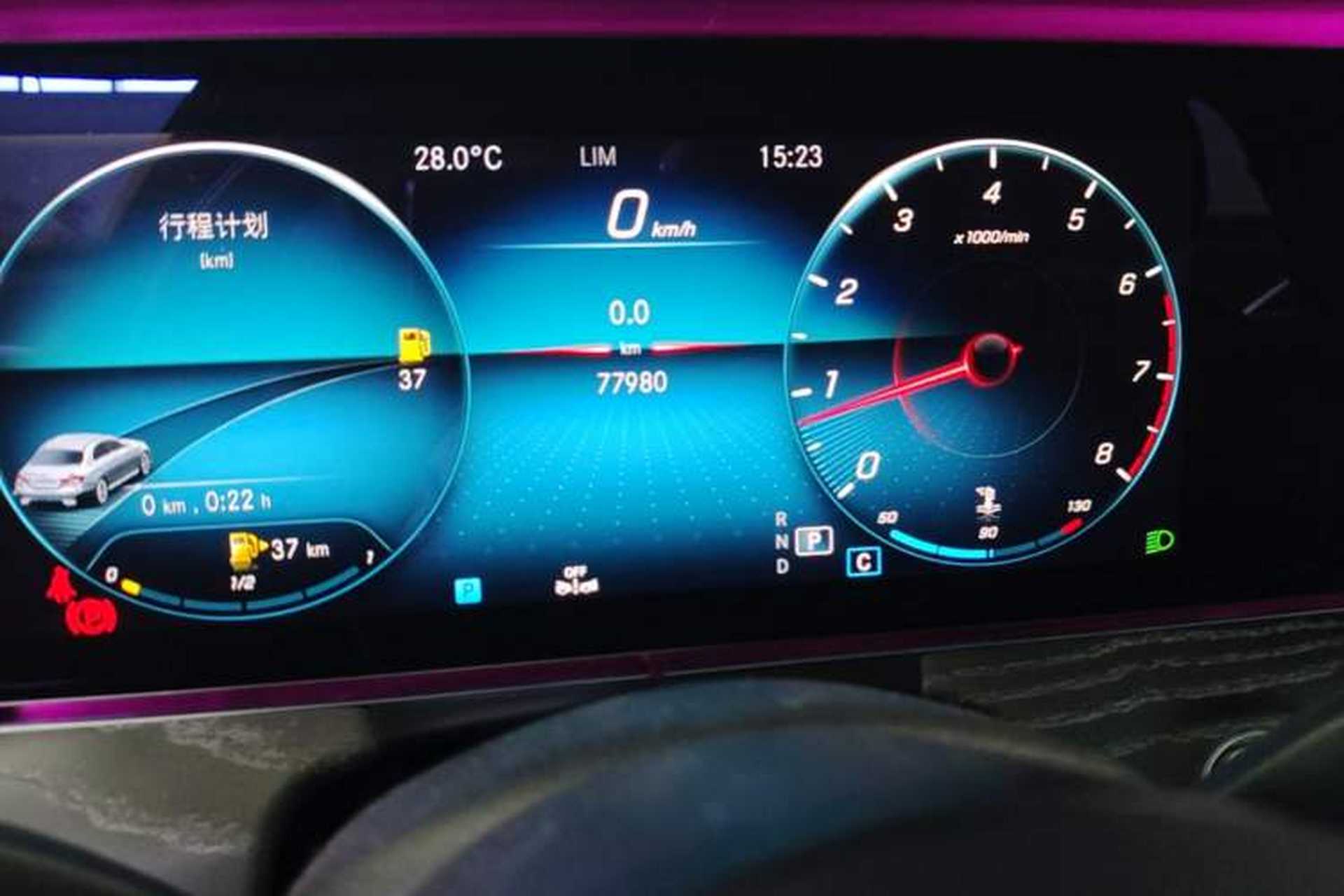 Used Mercedes-Benz E-Class 2021 E 300 L Stylish Model Odometer Close Up
