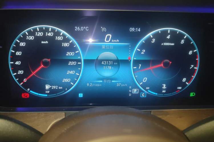 Used Mercedes-Benz E-Class 2021 E 300 L Stylish Model Odometer Close Up