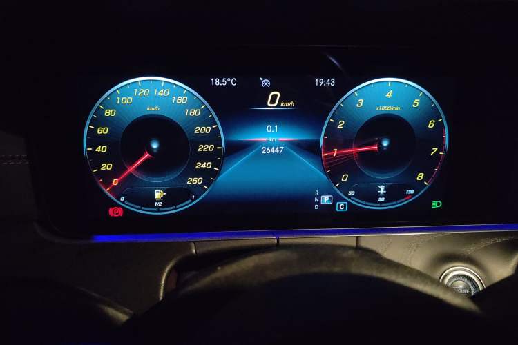 Used Mercedes-Benz E-Class 2021 Updated E 260 Fashion Sport Edition Odometer Close Up