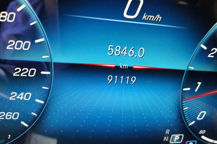 Used Mercedes-Benz E-Class 2021 Facelift E 300 L Stylish Edition Odometer Close Up