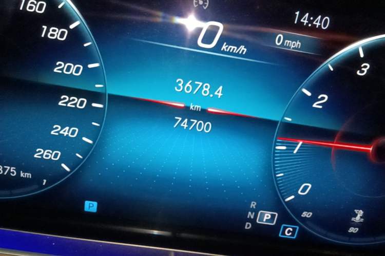 Used Mercedes-Benz E-Class 2021 Facelift E 260 L Odometer Close Up
