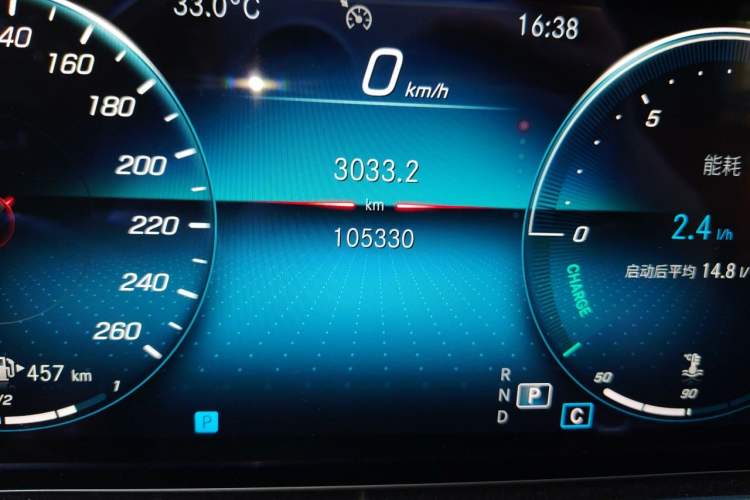 Used Mercedes-Benz E-Class 2021 Facelift E 260 L Odometer Close Up