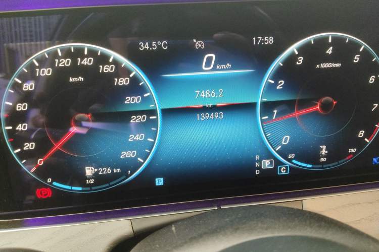 Used Mercedes-Benz E-Class 2021 E 300 L Sport Luxury Edition Odometer Close Up