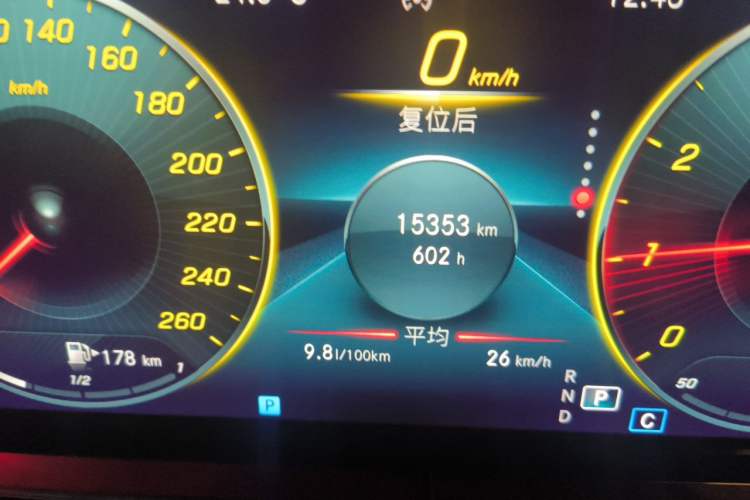 Used Mercedes-Benz E-Class 2021 Facelift E 260 L Sport Edition Odometer Close Up