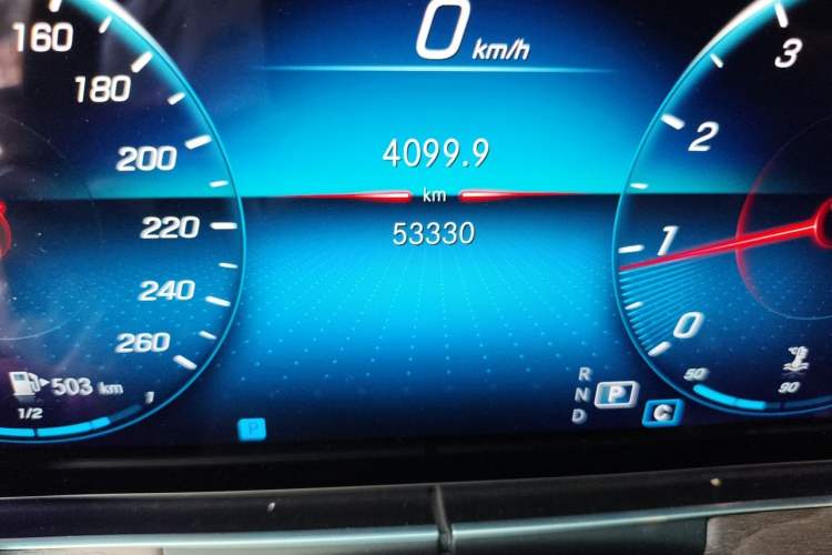 Used Mercedes-Benz E-Class 2021 E 300 L Luxury Model Odometer Close Up