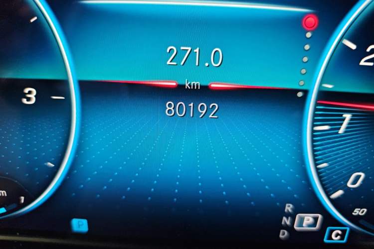 Used Mercedes-Benz E-Class 2021 E 300 L Stylish Model Odometer Close Up