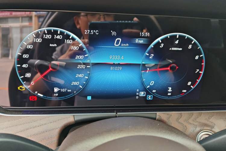 Used Mercedes-Benz E-Class 2021 Facelift E 260 L Odometer Close Up