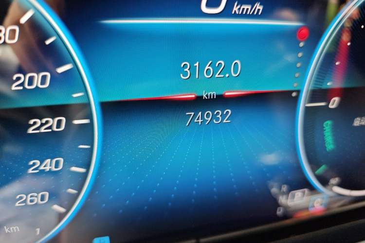 Used Mercedes-Benz E-Class 2021 Facelift E 300 L Stylish Edition Odometer Close Up