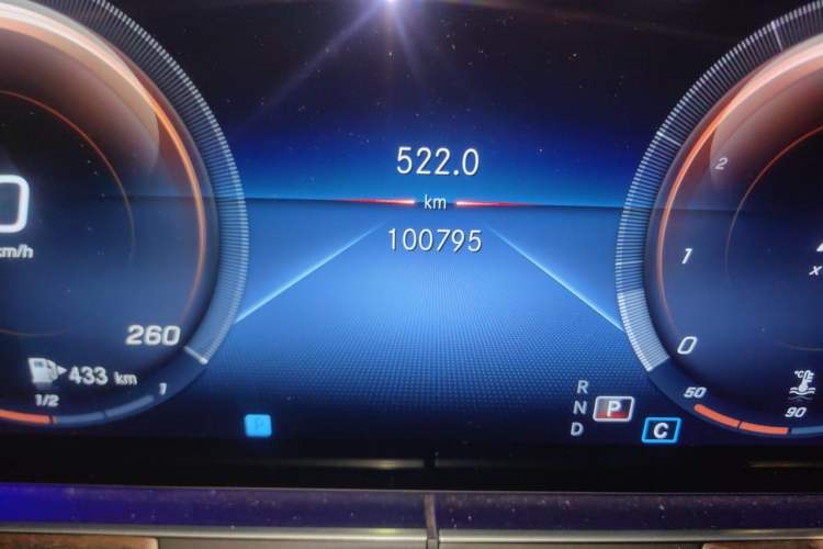 Used Mercedes-Benz E-Class 2021 E 300 L Luxury Model Odometer Close Up