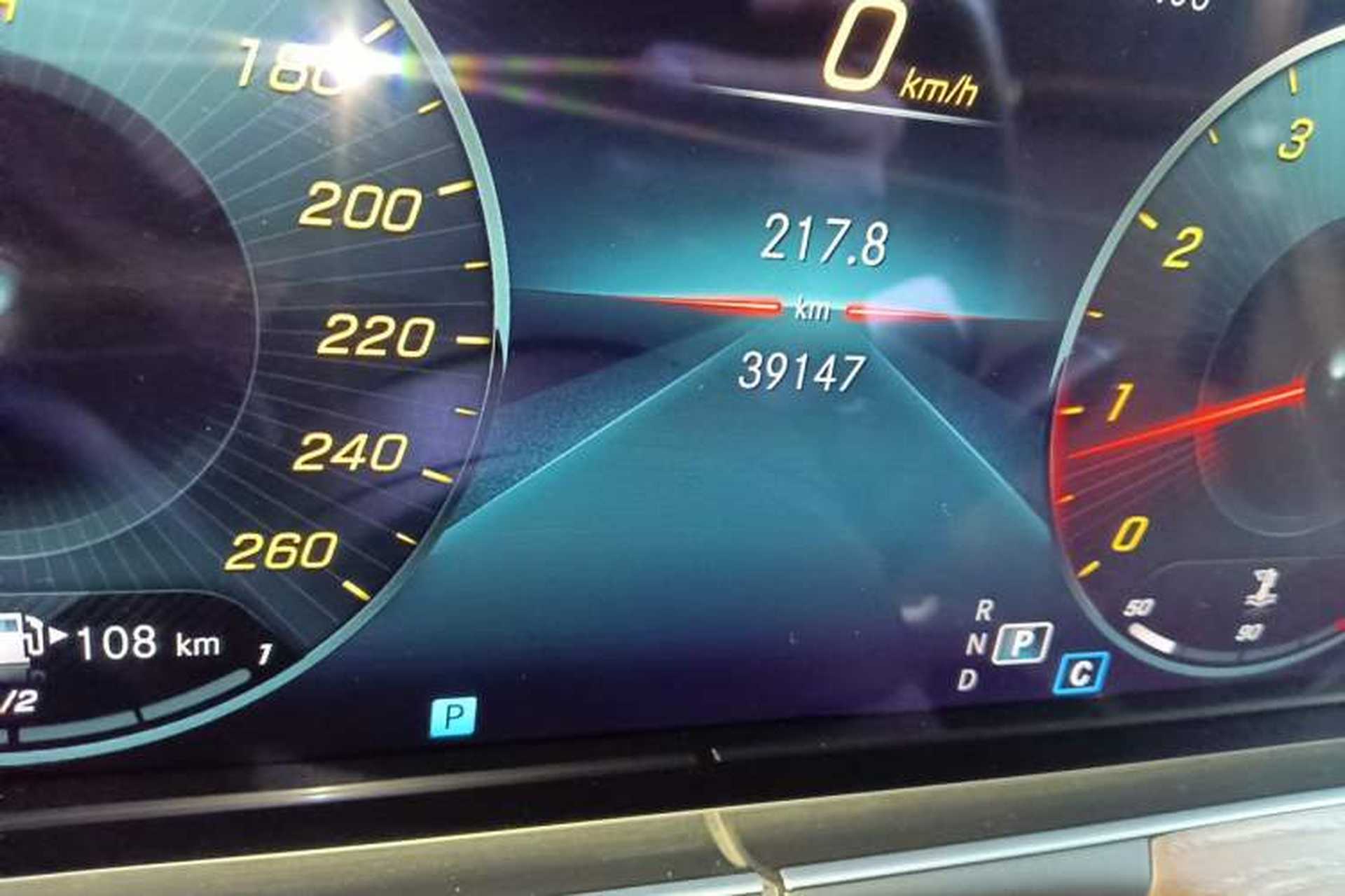 Used Mercedes-Benz E-Class 2021 E 300 L Stylish Model Odometer Close Up