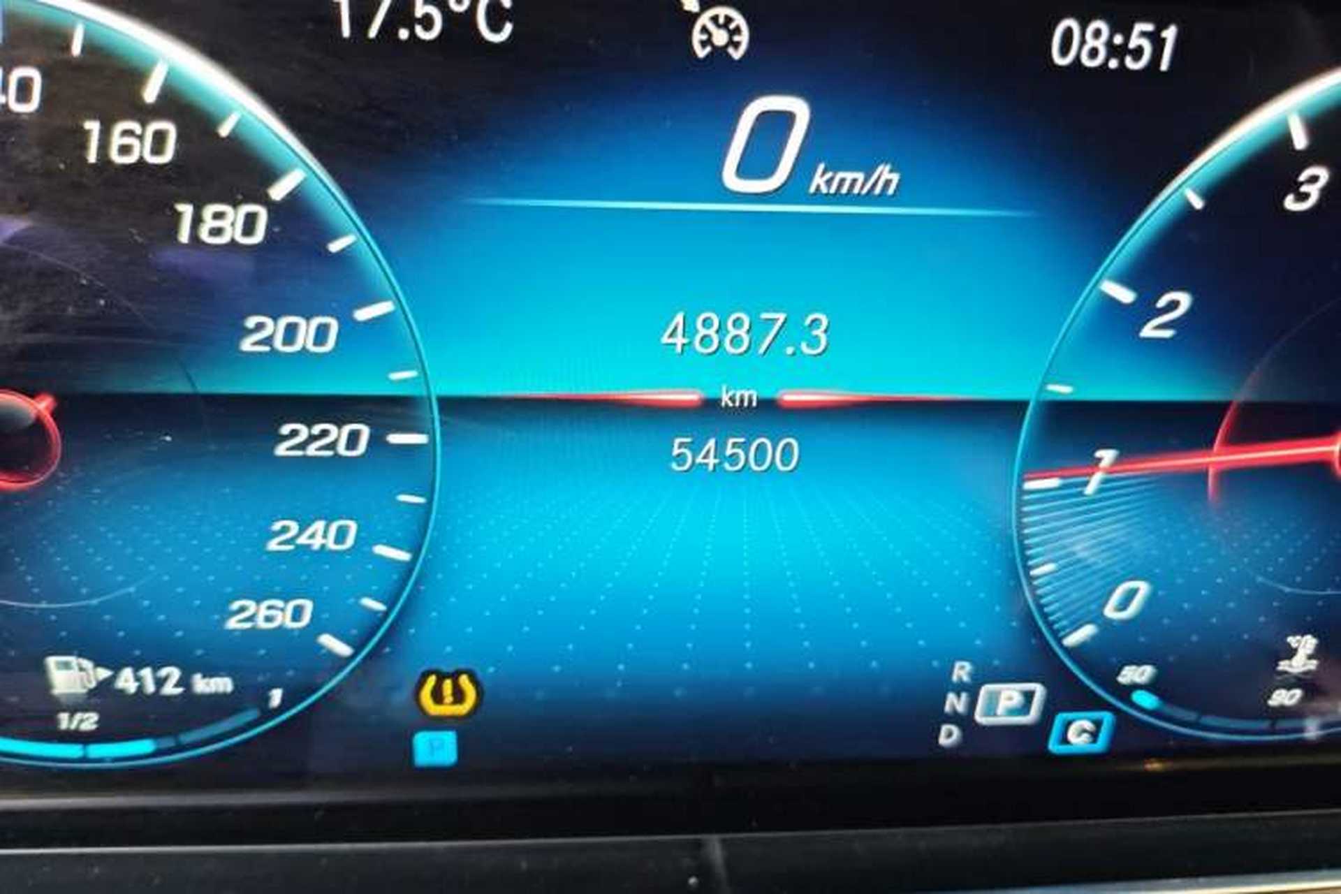 Used Mercedes-Benz E-Class 2021 E 300 L Stylish Model Odometer Close Up