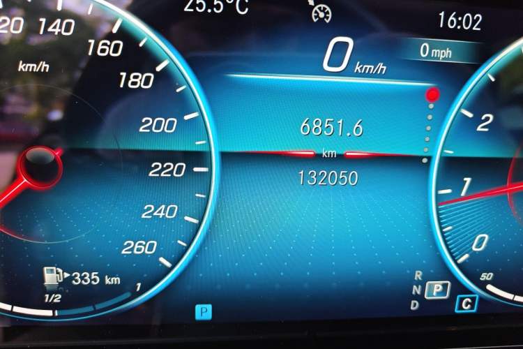 Used Mercedes-Benz E-Class 2021 Facelift E 300 L Stylish Edition Odometer Close Up