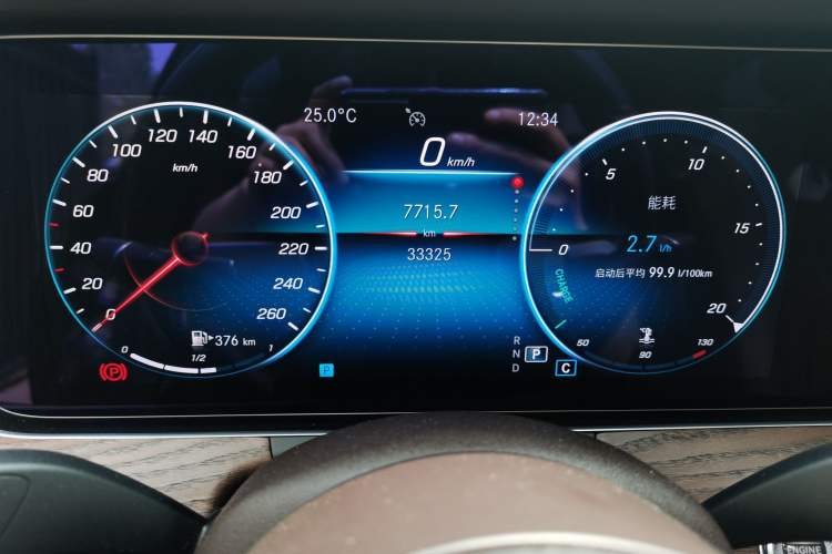 Used Mercedes-Benz E-Class 2021 Facelift E 260 L Odometer Close Up