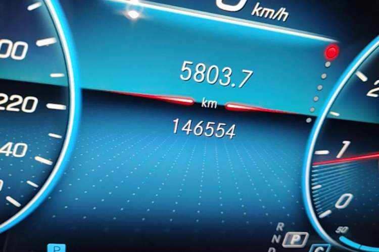 Used Mercedes-Benz E-Class 2021 E 300 L Stylish Model Odometer Close Up