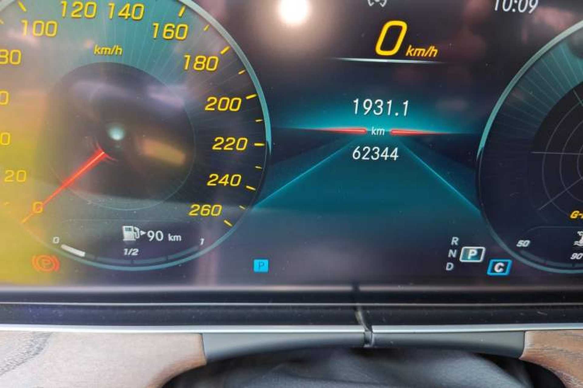 Used Mercedes-Benz E-Class 2021 E 300 L Luxury Model Odometer Close Up