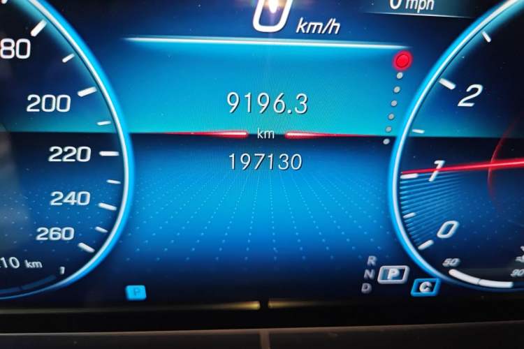 Used Mercedes-Benz E-Class 2021 E 300 L Stylish Model Odometer Close Up