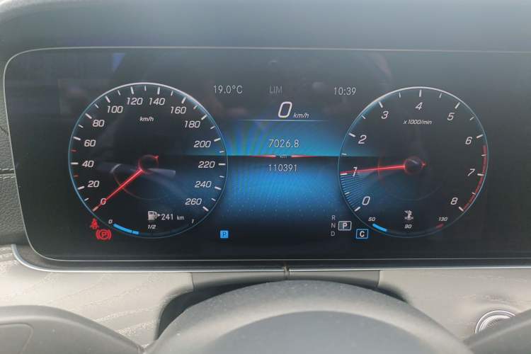 Used Mercedes-Benz E-Class 2021 E 300 L Stylish Model Odometer Close Up