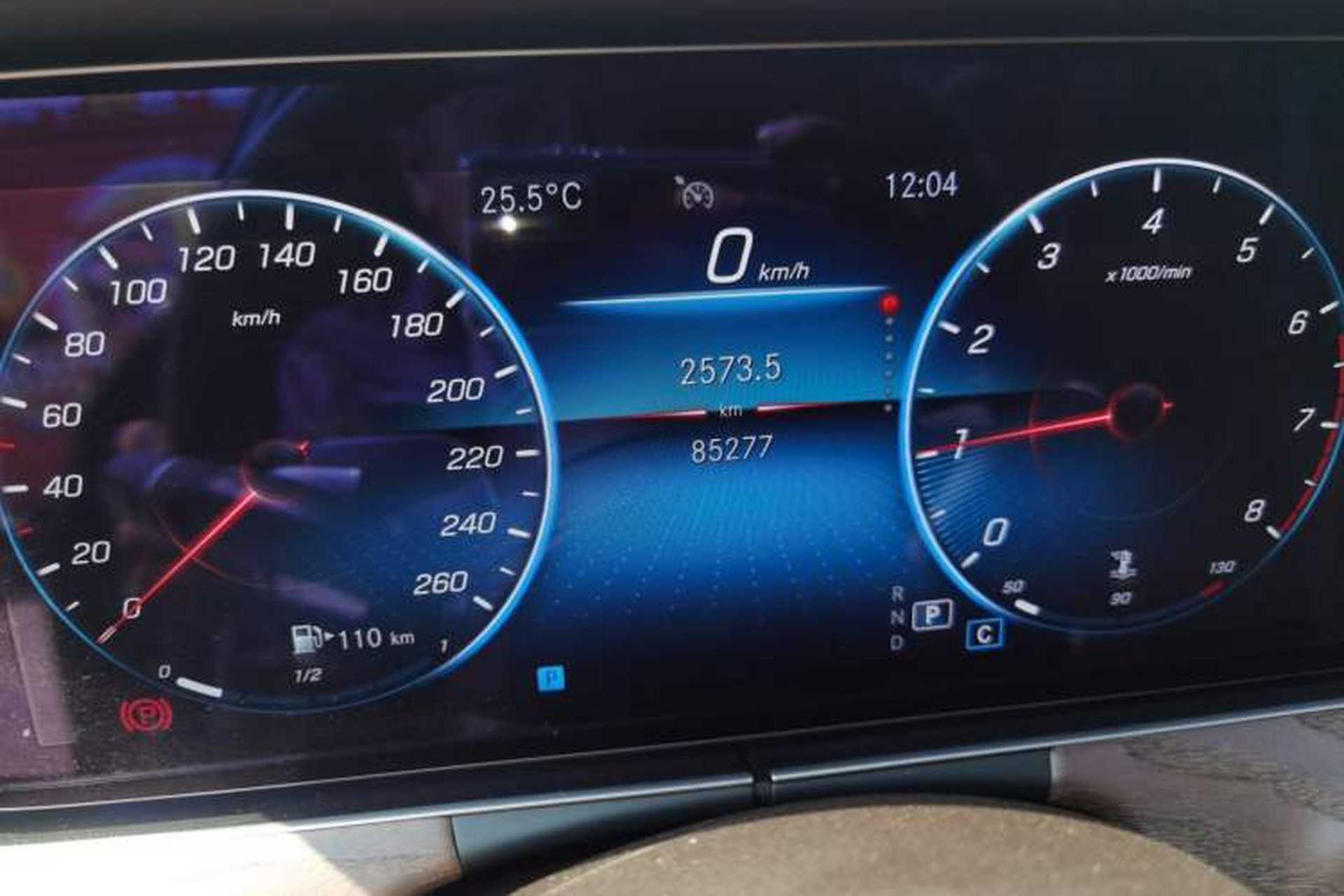 Used Mercedes-Benz E-Class 2021 Facelift E 300 L Stylish Edition Odometer Close Up