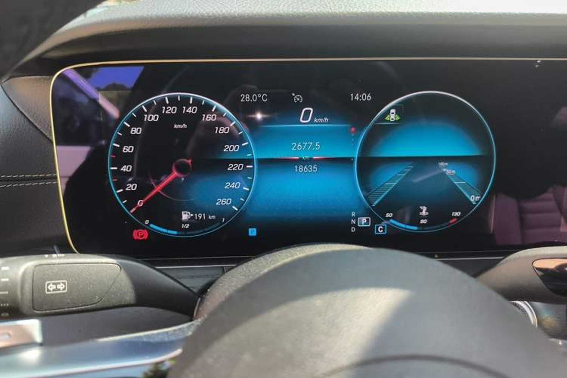 Used Mercedes-Benz E-Class 2021 E 300 L Sport Premium Edition Odometer Close Up