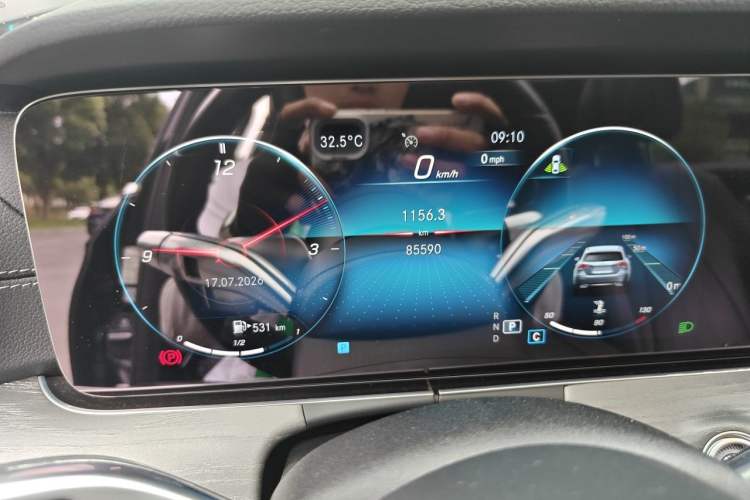 Used Mercedes-Benz E-Class 2021 Facelift E 300 L Stylish Edition Odometer Close Up