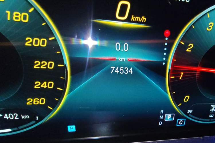Used Mercedes-Benz E-Class 2021 E 300 L Stylish Model Odometer Close Up