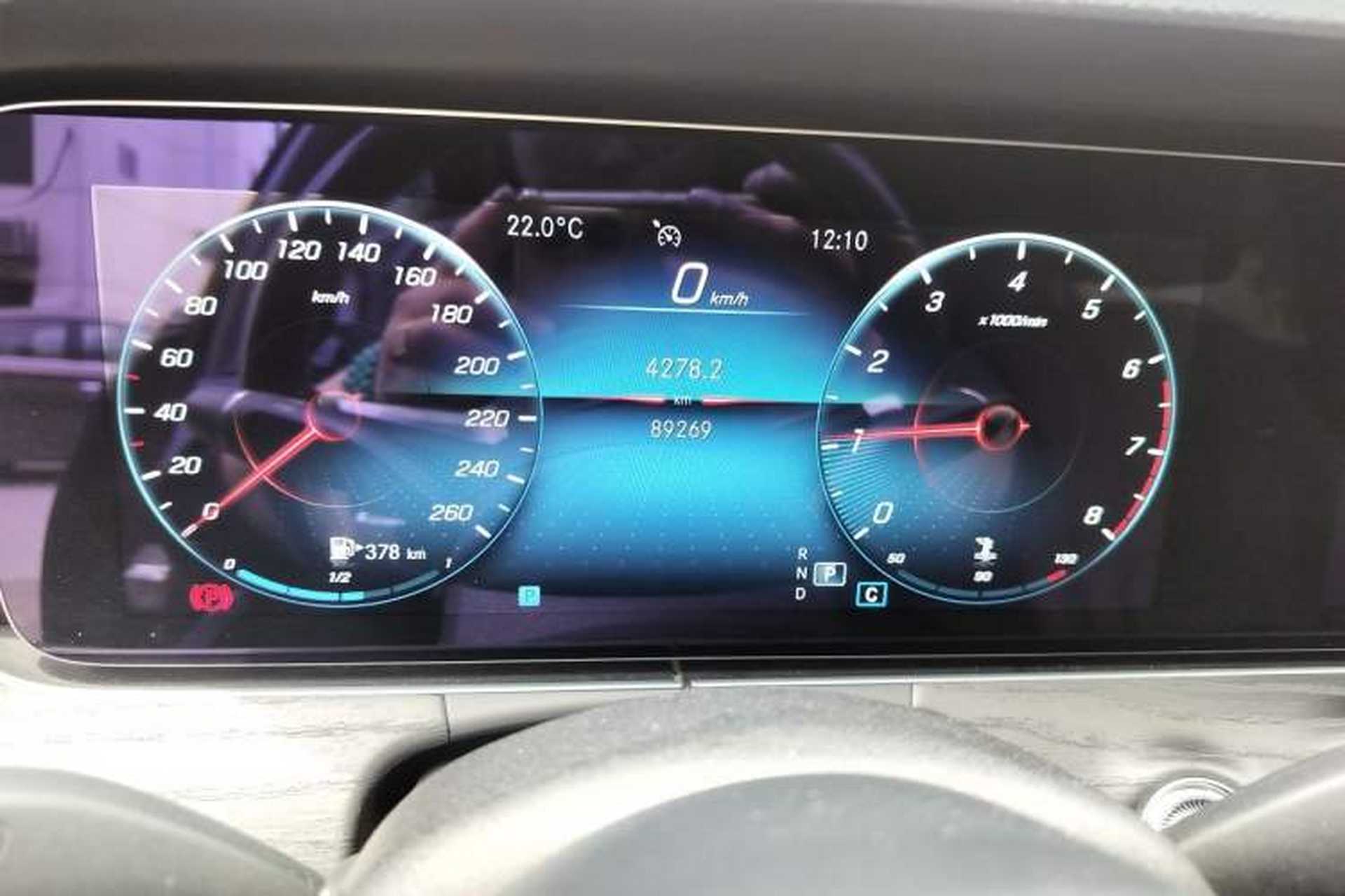 Used Mercedes-Benz E-Class 2021 E 300 L Sporty and Stylish Model Odometer Close Up