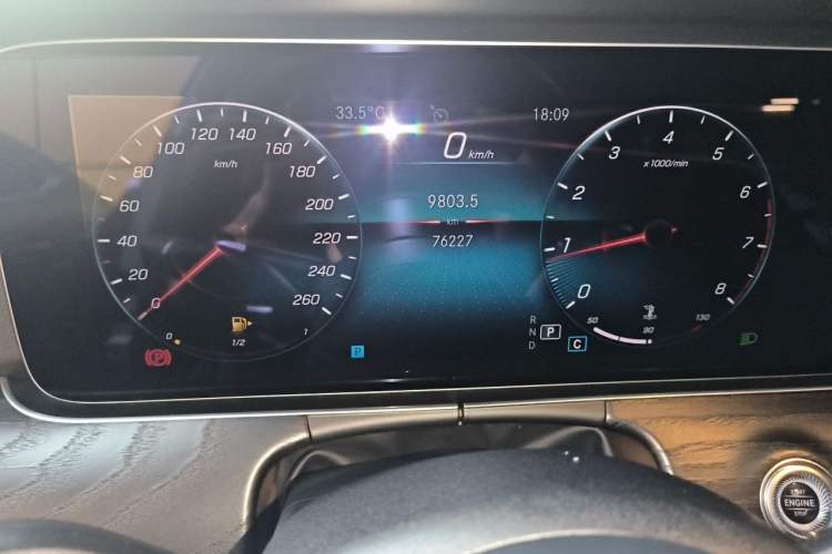 Used Mercedes-Benz E-Class 2021 Facelift E 300 L Stylish Edition Odometer Close Up