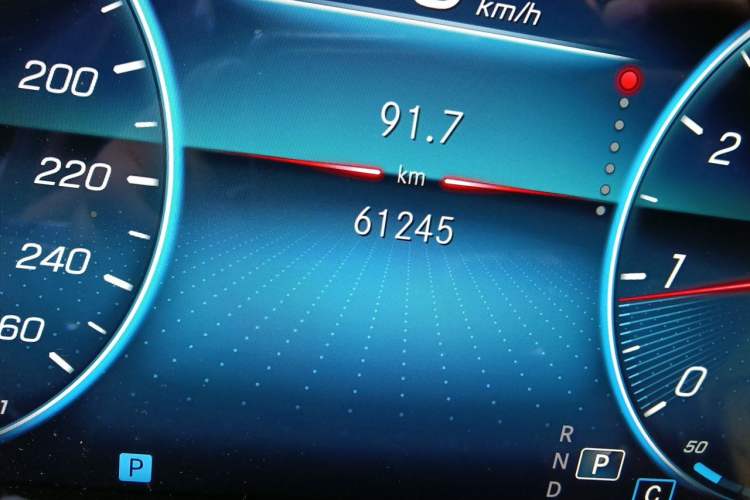 Used Mercedes-Benz E-Class 2021 E 300 L Stylish Model Odometer Close Up