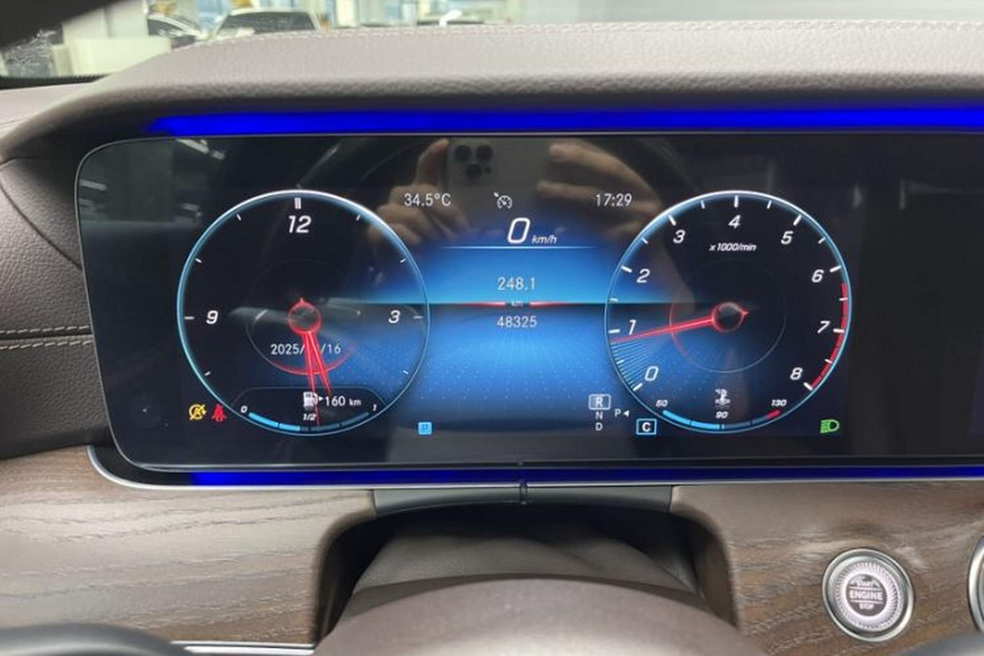 Used Mercedes-Benz E-Class 2021 E 300 L Premium Edition Odometer Close Up