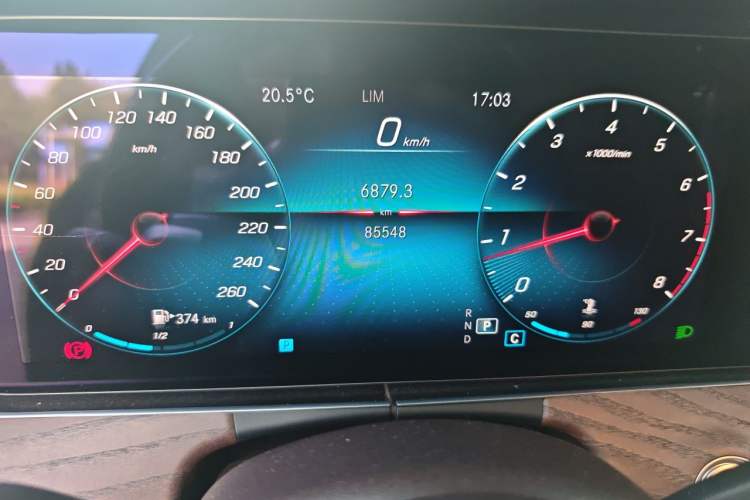 Used Mercedes-Benz E-Class 2021 E 300 L Luxury Model Odometer Close Up