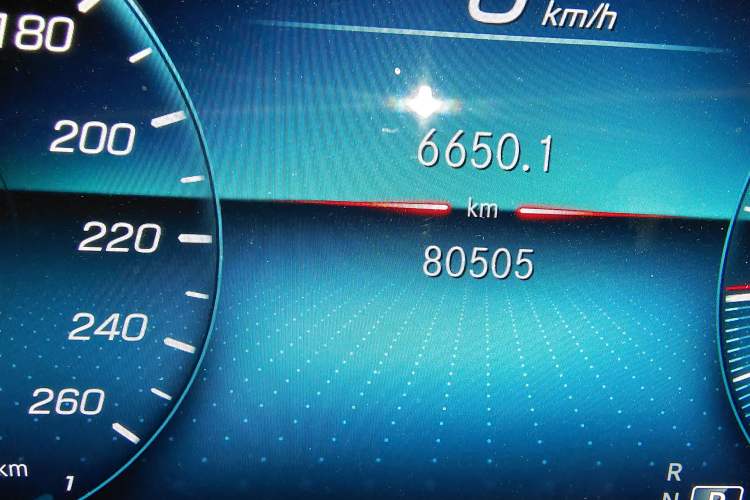 Used Mercedes-Benz E-Class 2021 E 260 L Odometer Close Up
