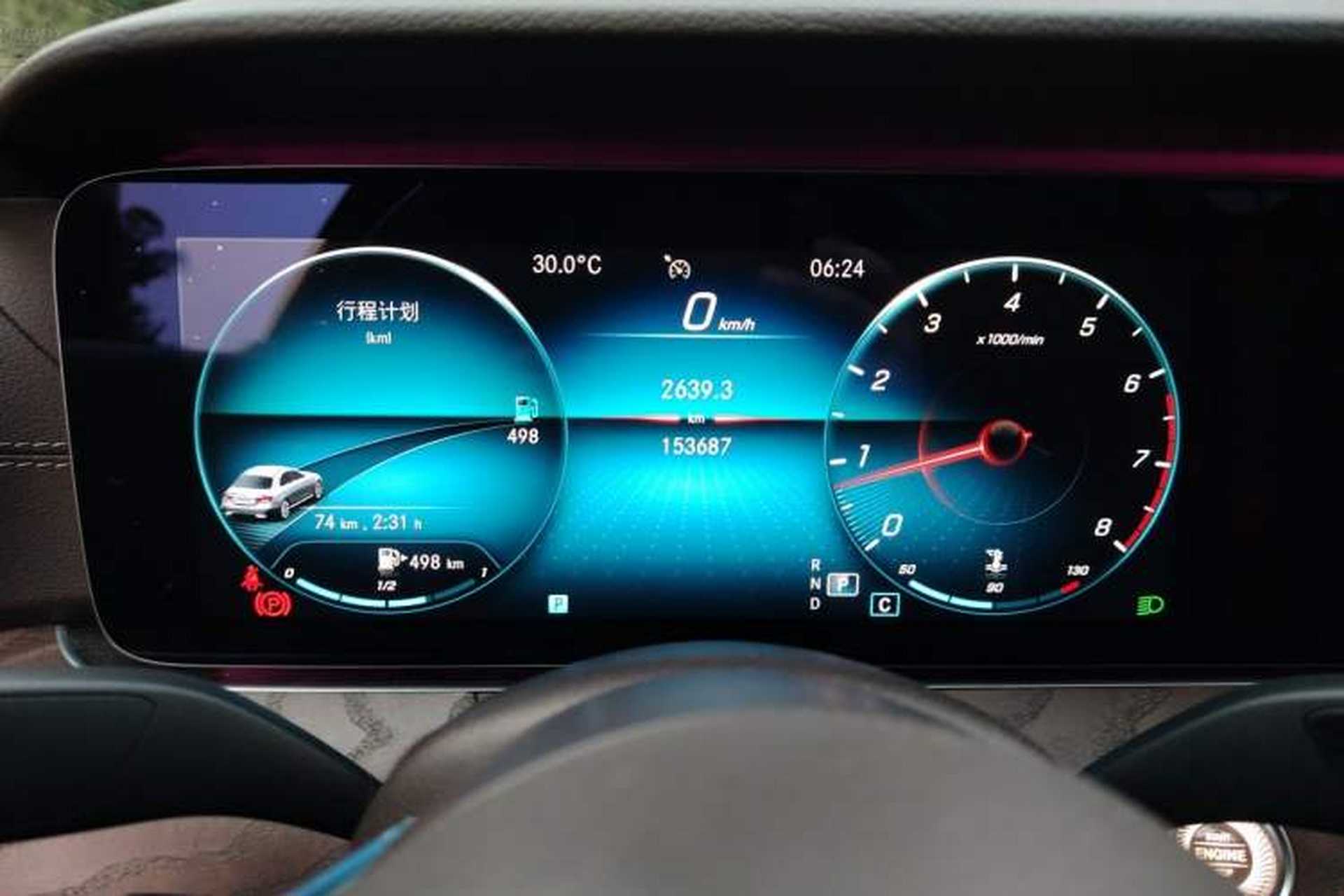 Used Mercedes-Benz E-Class 2021 E 300 L Stylish Model Odometer Close Up