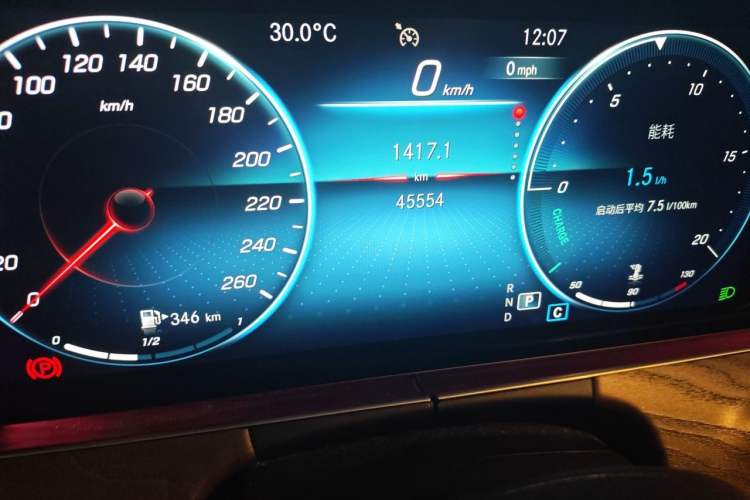 Used Mercedes-Benz E-Class 2021 Facelift E 260 L Odometer Close Up