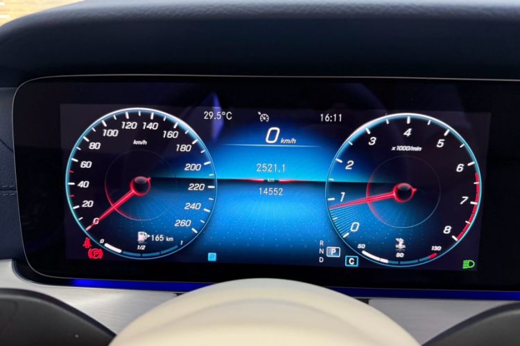 Used Mercedes-Benz E-Class 2021 Facelift E 260 Coupe Odometer Close Up