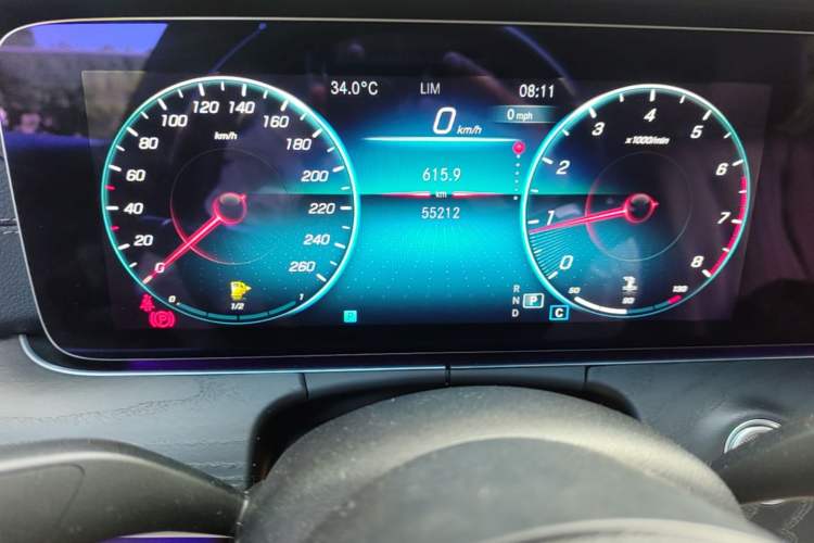 Used Mercedes-Benz E-Class 2021 Restyled E 300 Sport Edition Odometer Close Up