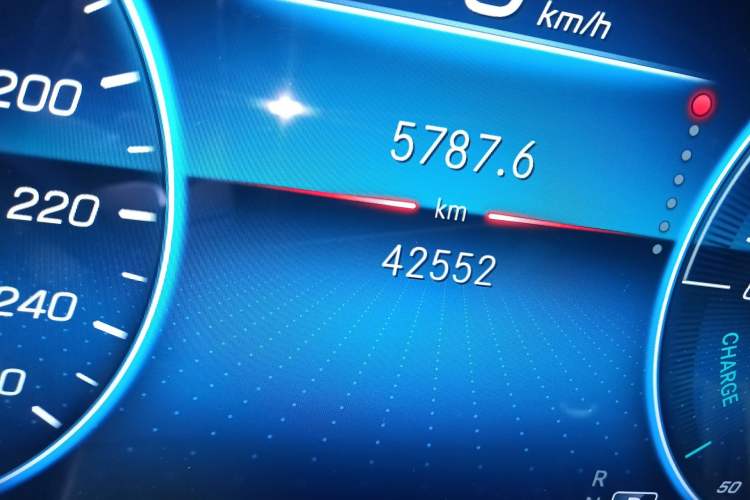 Used Mercedes-Benz E-Class 2021 E 300 L Stylish Model Odometer Close Up