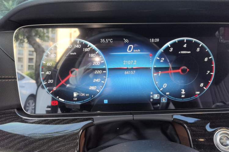 Used Mercedes-Benz E-Class 2021 Facelift E 260 Coupe Odometer Close Up