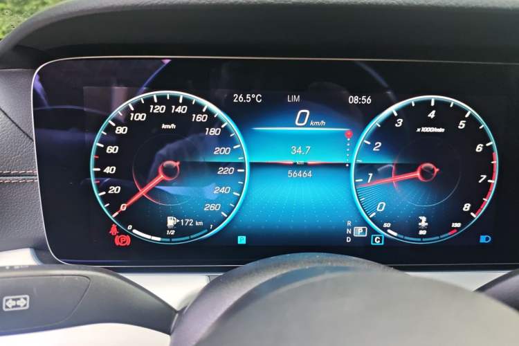 Used Mercedes-Benz E-Class 2021 E 300 Coupe Odometer Close Up