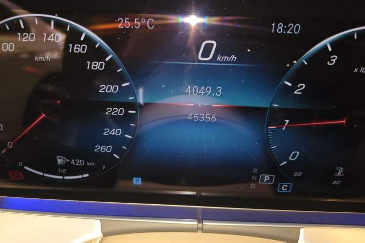 Used Mercedes-Benz E-Class 2021 Facelift E 260 Coupe Odometer Close Up