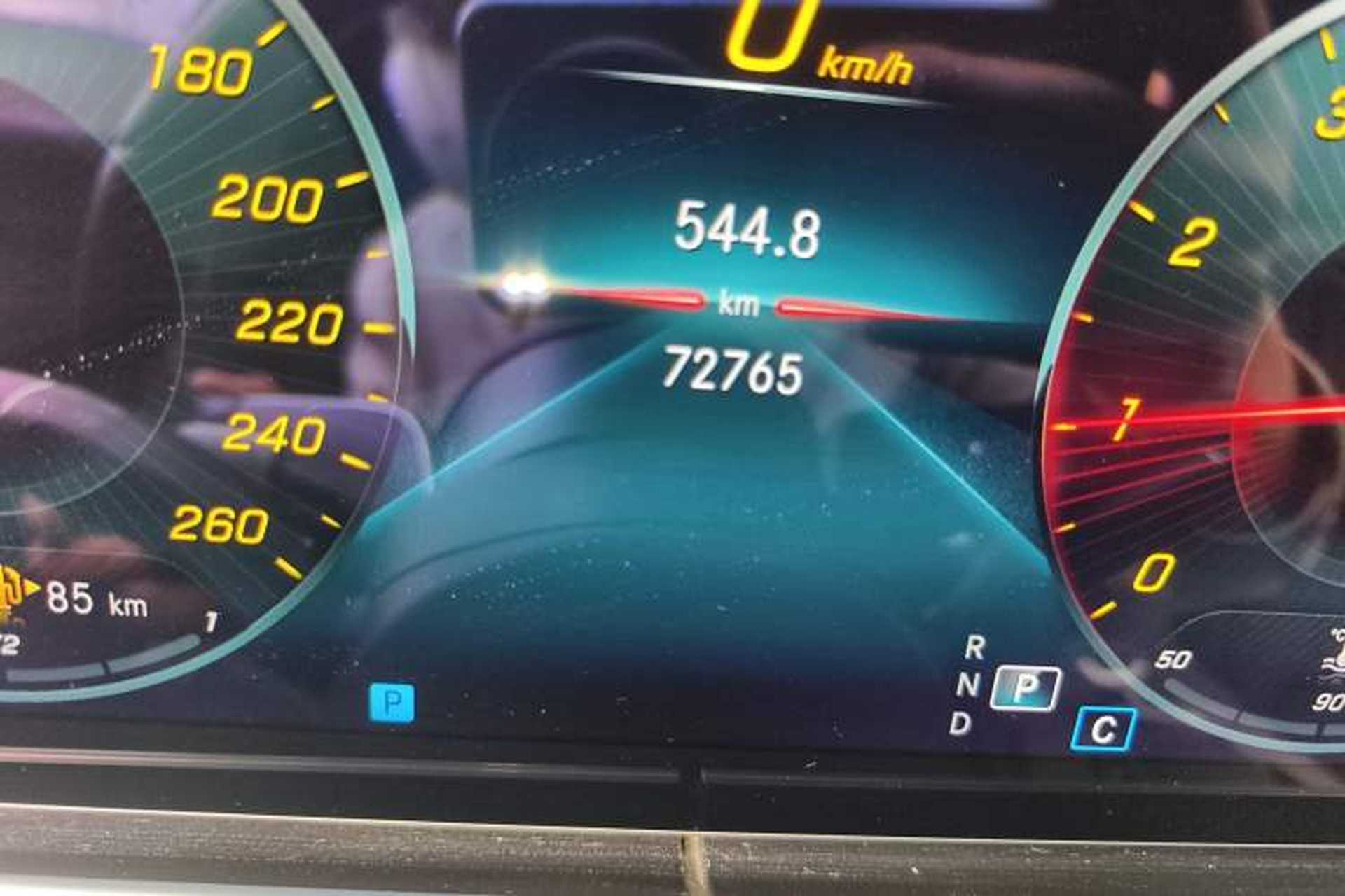 Used Mercedes-Benz E-Class 2021 Facelift E 300 L Stylish Edition Odometer Close Up