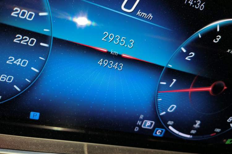 Used Mercedes-Benz E-Class 2021 Updated E 260 Fashion Sport Edition Odometer Close Up