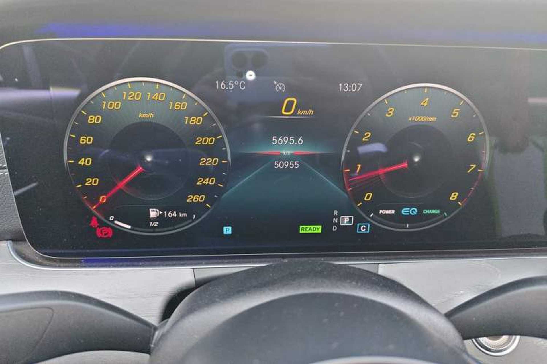 Used Mercedes-Benz E-Class 2021 E 260 L 4MATIC Odometer Close Up