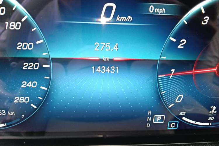 Used Mercedes-Benz E-Class 2021 Facelift E 300 L Stylish Edition Odometer Close Up
