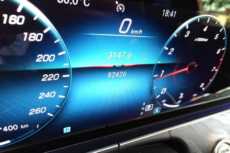 Used Mercedes-Benz E-Class 2021 Updated E 260 Fashion Sport Edition Odometer Close Up