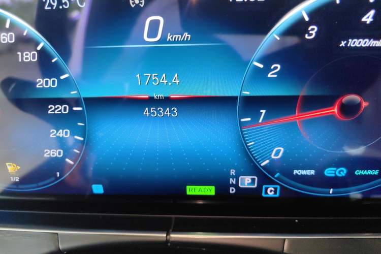Used Mercedes-Benz E-Class 2021 E 260 L Sport Edition Odometer Close Up