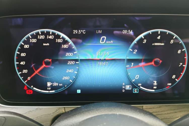 Used Mercedes-Benz E-Class 2021 Facelift E 260 L Sport Edition Odometer Close Up