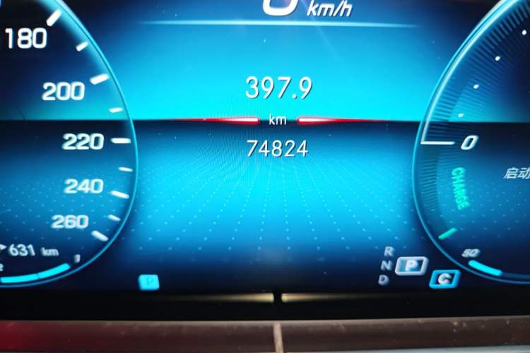 Used Mercedes-Benz E-Class 2021 E 300 L Sporty and Stylish Model Odometer Close Up
