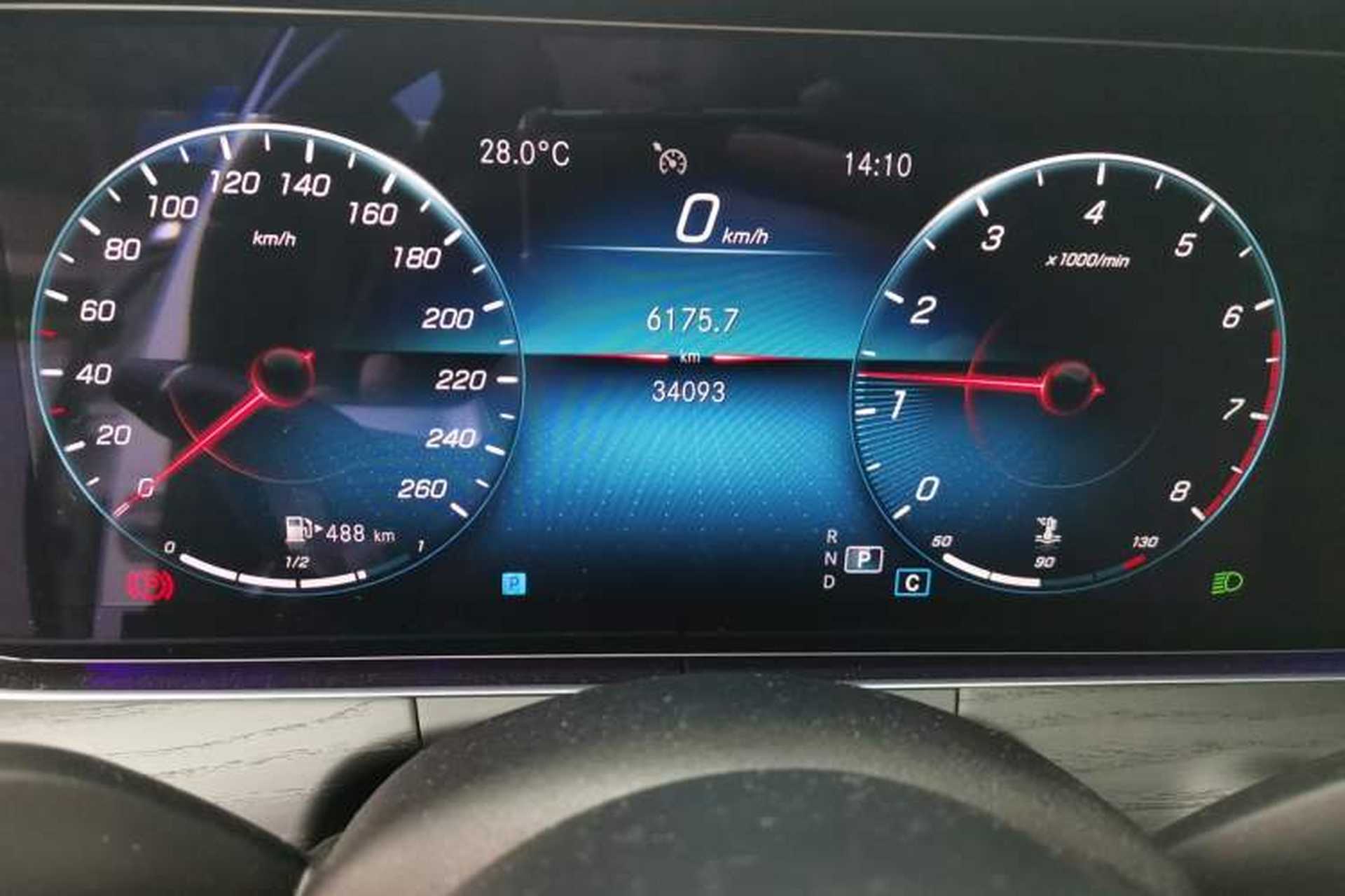 Used Mercedes-Benz E-Class 2021 Facelift E 260 L Odometer Close Up
