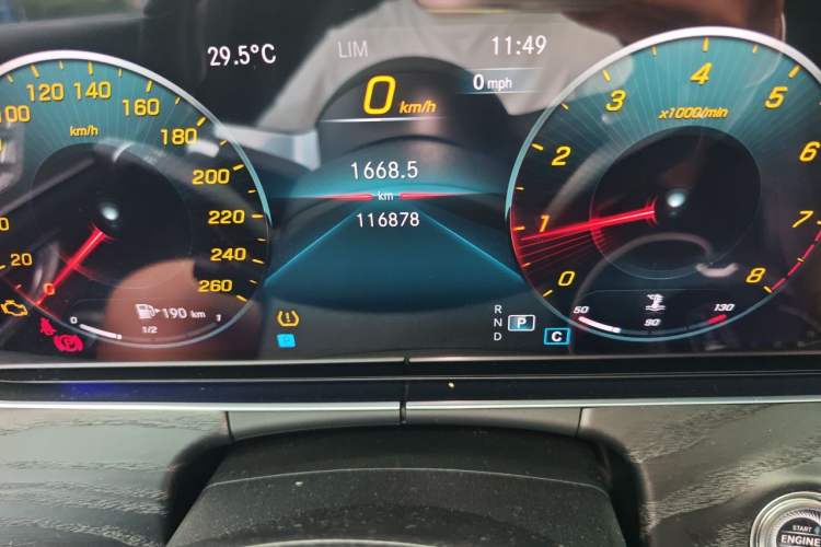 Used Mercedes-Benz E-Class 2021 E 260 Stylish Sports Edition Odometer Close Up